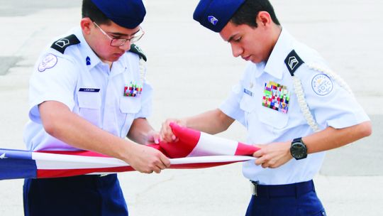 AFJROTC, veteran organizations hold flag retirement ceremony