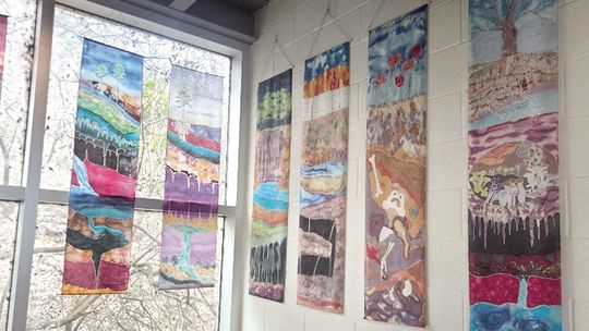 Artist explores Edwards Aquifer through silk paintings