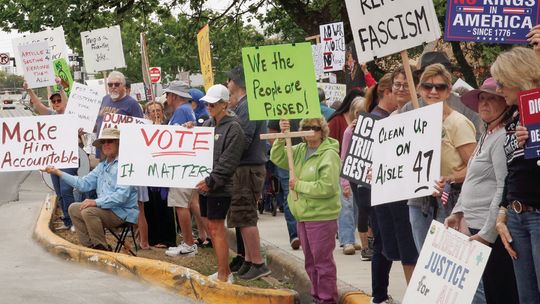 Hundreds gather downtown for third ‘No Kings’ rally