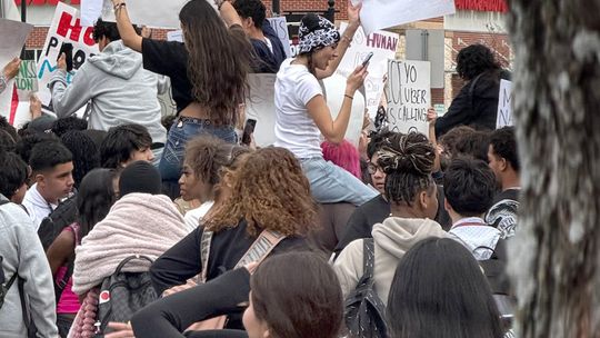 Man arrested after altercation at student walkout in Buda