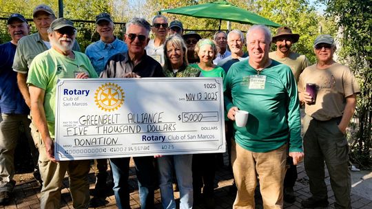 The Rotary Club donates $5,000 to Greenbelt Alliance