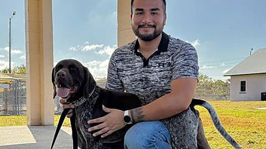 TXST police welcome new therapy Pawfficers Mando and Baloo