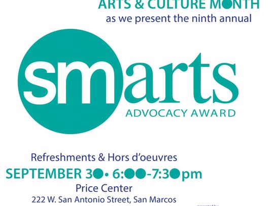 9th Annual SMArts Awards Presentation Set for Sept. 30
