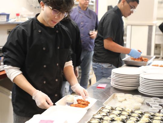 Advanced Culinary Arts students utilize skills to take part in learning lunch