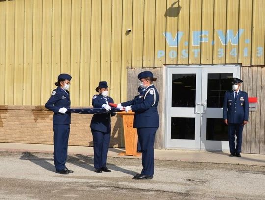 AFJROTC performs flag retirement ceremony