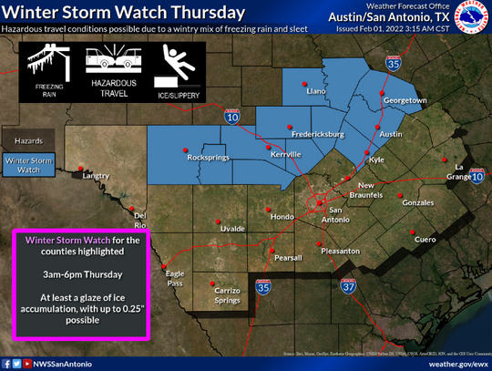 Arctic cold front to blow through Wednesday, Winter Storm Watch issued