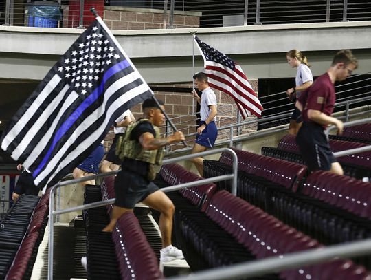 Army and Air Force ROTC cadets mark 9/11 with UFCU Stadium stair climb