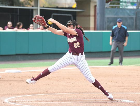 Bobcat pitchers roll in opening games of the Texas State Tournament