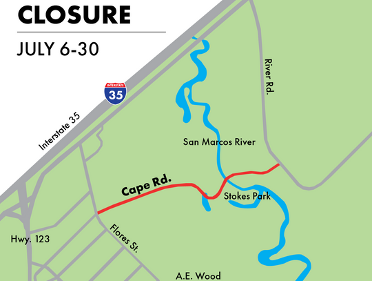 Cape Road closed for storm drain installation