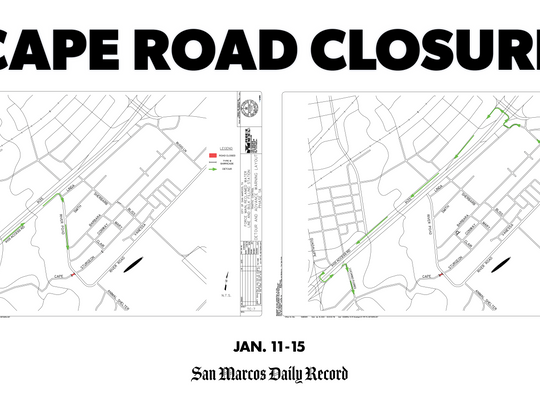 Cape Road closure beginning Jan. 11