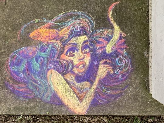 Chalk Art brightens San Marcos sidewalks