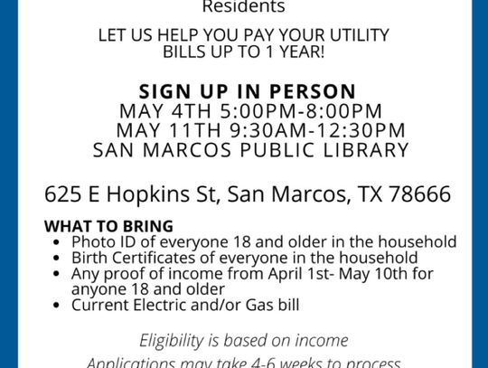 Community Action to provide utility assistance opportunity