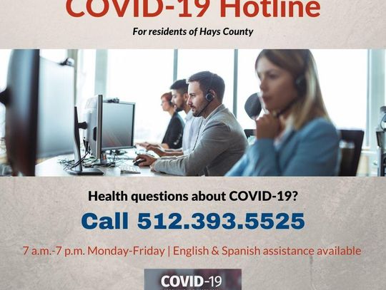 COVID-19 hotline available for Hays County residents