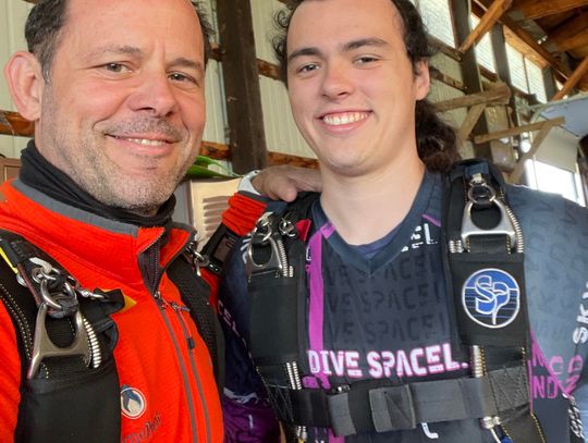 Descending with descendants, Father and son bond over skydiving