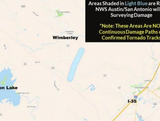 DID A TORNADO TOUCH DOWN NEAR WIMBERLEY? National Weather Service is investigating potential tornado in severe storm