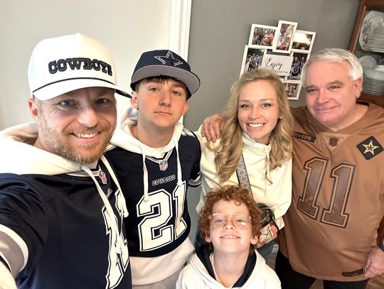 Family finds blue, silver lining in a difficult year