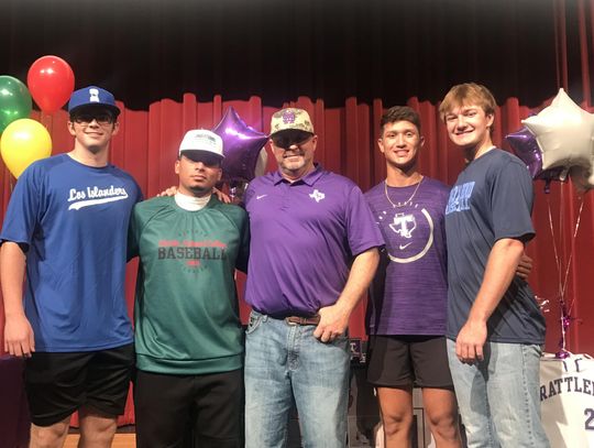 Four Rattlers sign letters of intent to play college baseball 