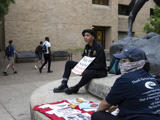 Four Texas State students arrested after 'incident in the Quad'