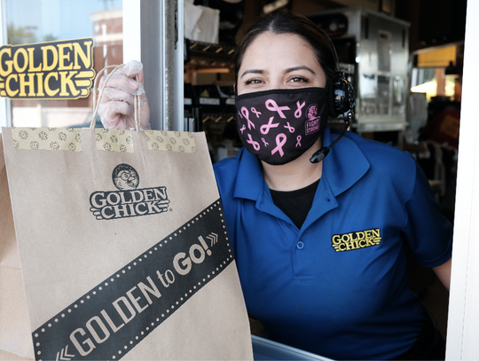 Golden Chick Donates $15,040 to National Breast Cancer Foundation