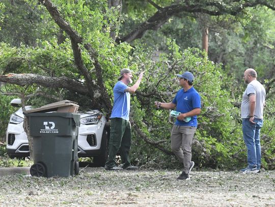 Hail and high winds cause damage across the county