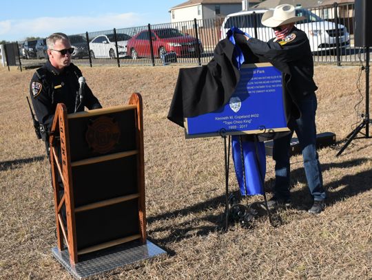 HONORING A HERO: City renames, dedicates park in officer Ken Copeland's memory 