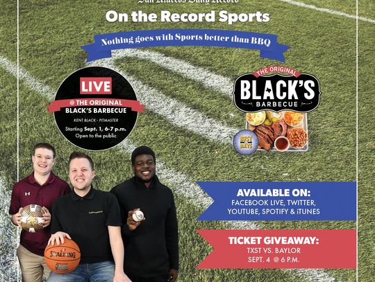 Join the Record for live  recording of On The Record podcast at Black's Barbecue