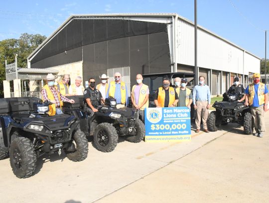Lions Club donates funds to City of San Marcos Park Rangers