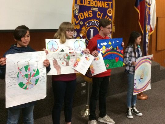 Local students win prizes for posters about peace