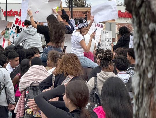 Man arrested after altercation at student walkout in Buda