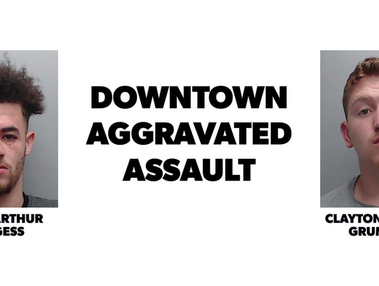 Man arrested downtown for aggravated assault