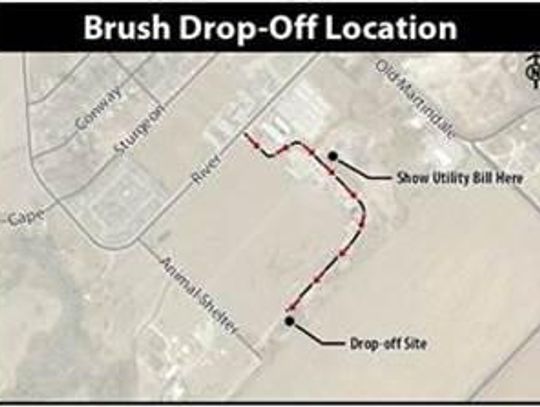 Monthly brushy waste drop-off Saturday