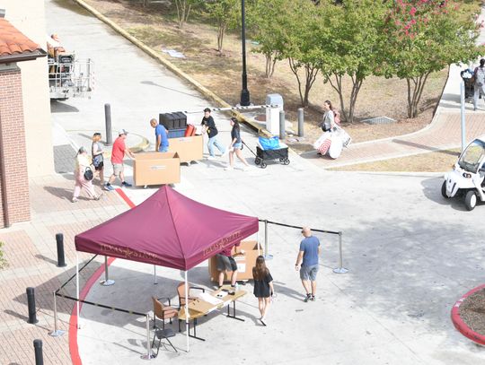 MOVING IN: Students start to move into dorms at TXST ahead of fall semester