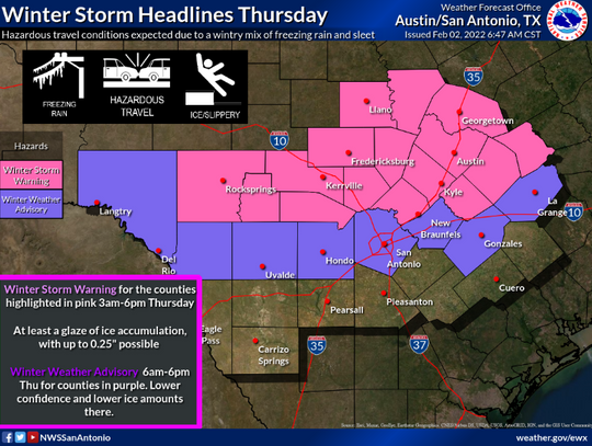 National Weather Service issues Winter Storm Warning 