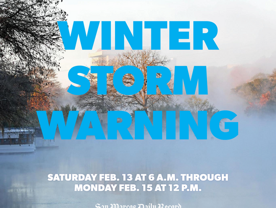 National Weather Services issues Winter Storm Warning for Hays County