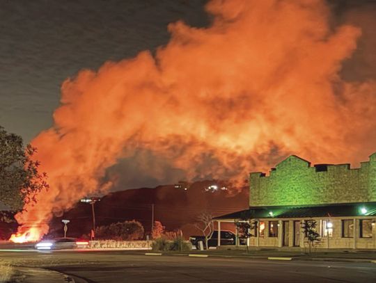 Nighttime fire prompts 911 calls