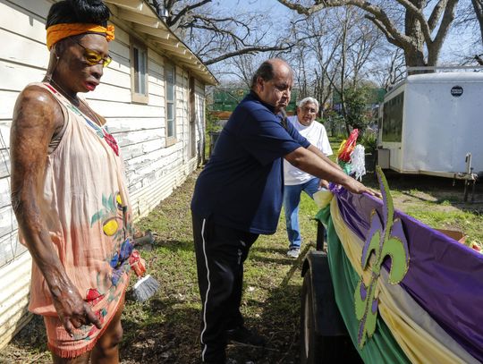 Parade float preparations underway