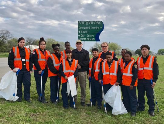 PFC Kristian Menchaca Memorial Highway cleanup