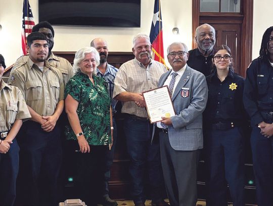 PFC Kristian Menchaca Proclamation at Caldwell County Commissioners Court