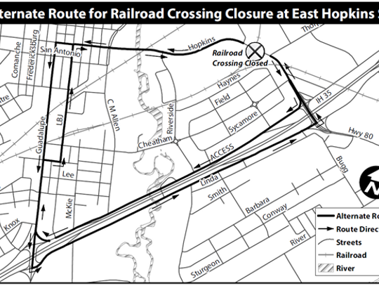 Rail line replacement will close Hopkins St. crossing this weekend  