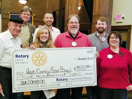 Rotary Club of San Marcos donates to Hays County Food Bank