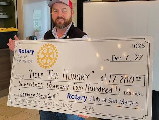 Rotary Club of San Marcos exceeds 'Help the Hungry' fundraising goal