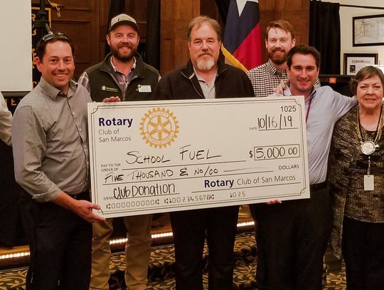 Rotary Club of San Marcos presents grant to School Fuel