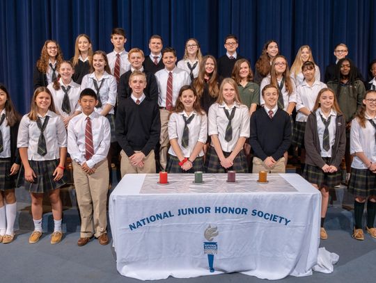 San Marcos Academy inducts National Junior Honor Society members