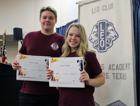 San Marcos Academy's  Leo Club installs  members, receives charter