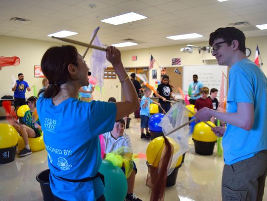 San Marcos Education Foundation accepting SMHS Distinguished Alumni Award, Young Alumni Award