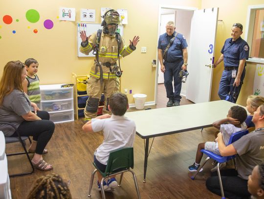 San Marcos Fire Department visits ABA Autism Center