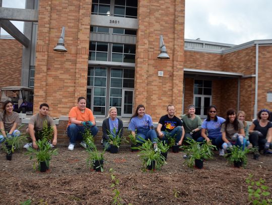 San Marcos High School students work to beautify campus