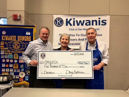 San Marcos Kiwanis Club makes donations at pancake day