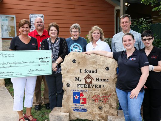 San Marcos Regional Animal  Shelter receives $15,000 donation 