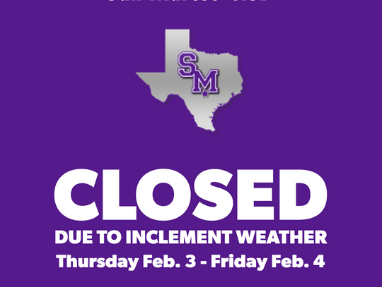 SMCISD announces closure ahead of winter weather 